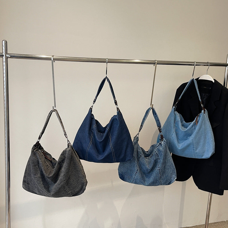 Women Denim Versatile Crossbody Shoulder Tote Bag