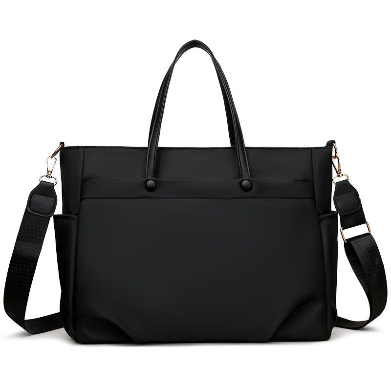 Lightweight Large Quilted Nylon Laptop Tote Bag
