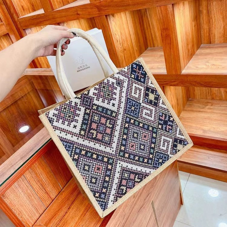 Women Canvas Shoulder Armpit Large Capacity Tote Bag