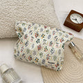 Fresh Floral Cosmetic Clutch Bag