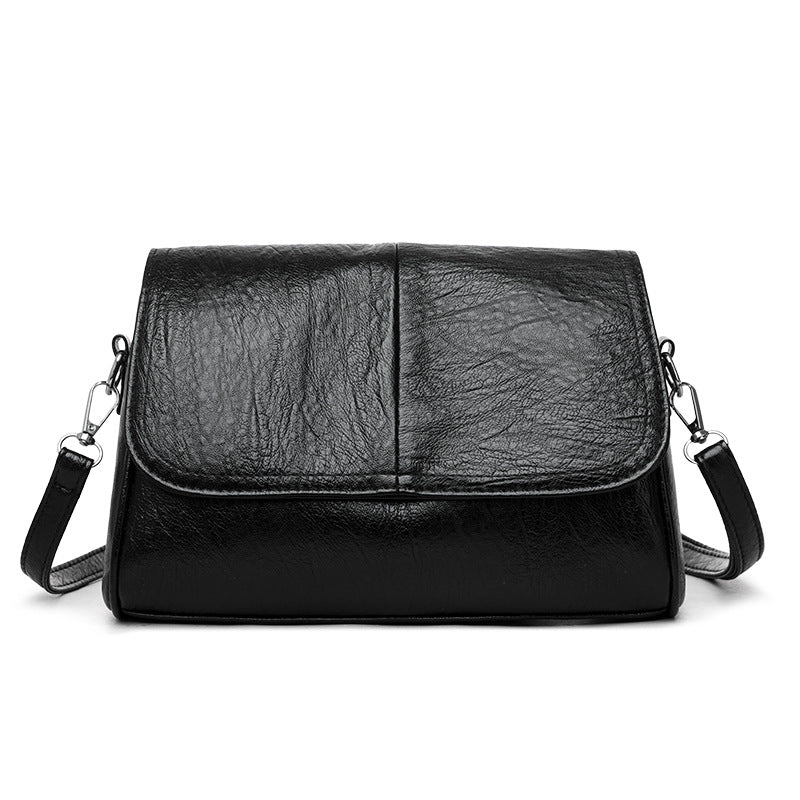 Vintage Leather Crossbody Flap Shoulder Bag