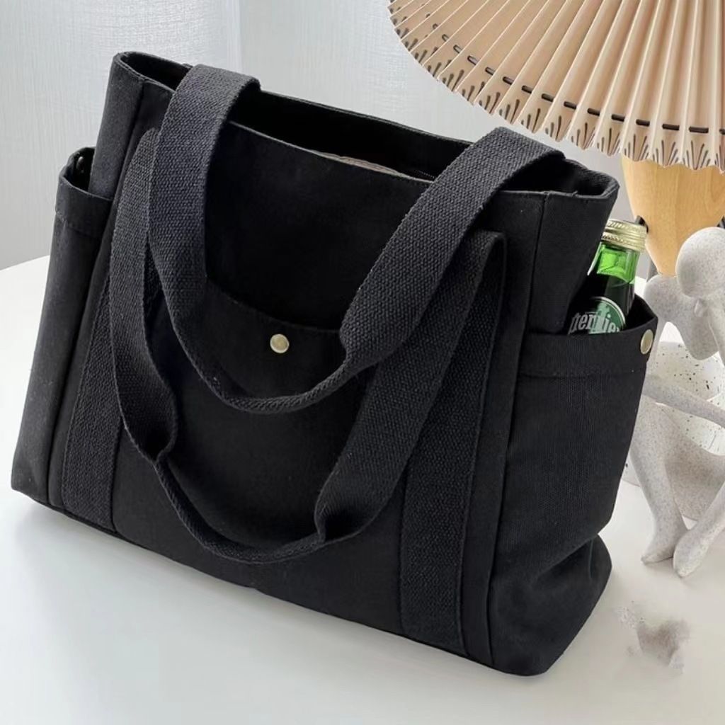 Canvas Tote Large Stylish Versatile Student Commute Bag