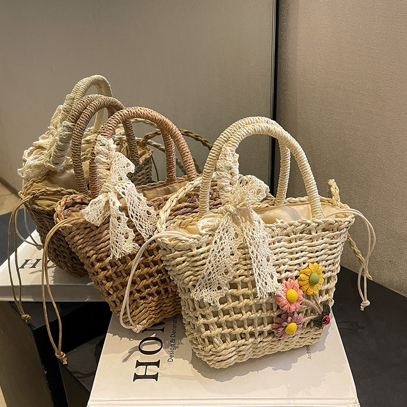 2026 New Straw Woven Crossbody Bucket Bag