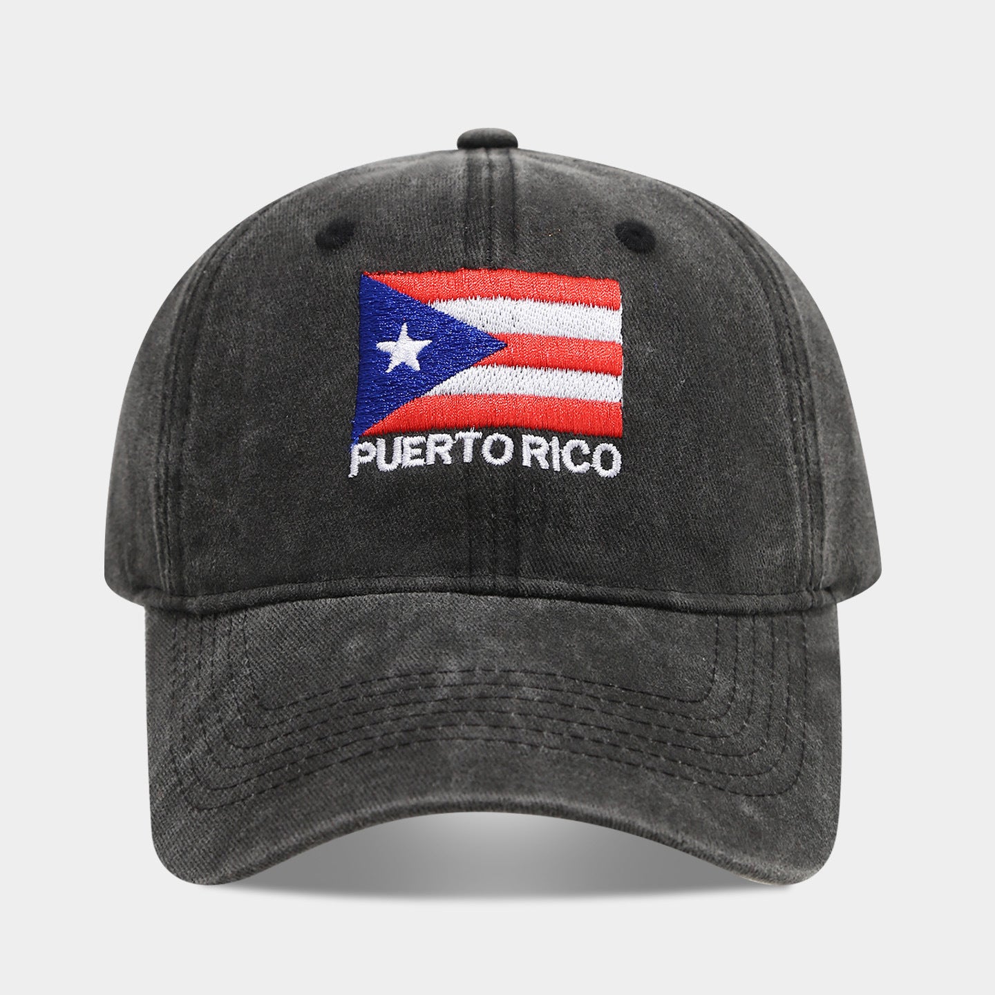 World Cup Flag Embroidered Black Baseball Cap