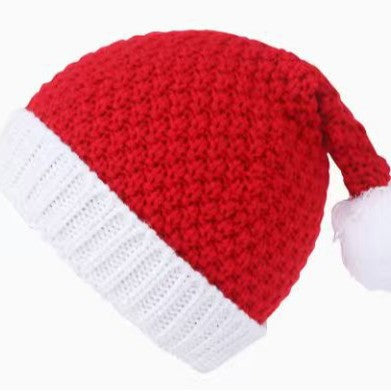 Christmas Knit Elf Pom Pom Cuffs Beanie Hats