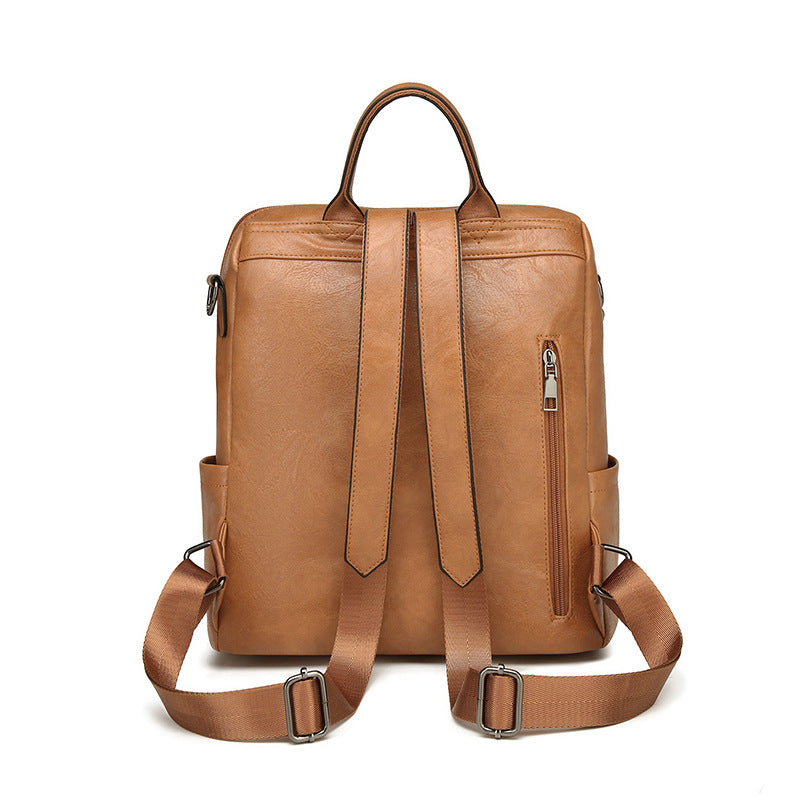 Women Vintage New Premium Soft PU Convertible Shoulder Large Commute Backpack
