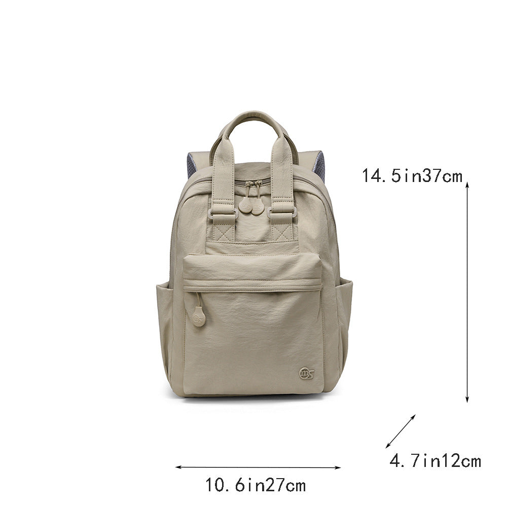 Solid Color Large Capacity Lightweight Commuting Backpack