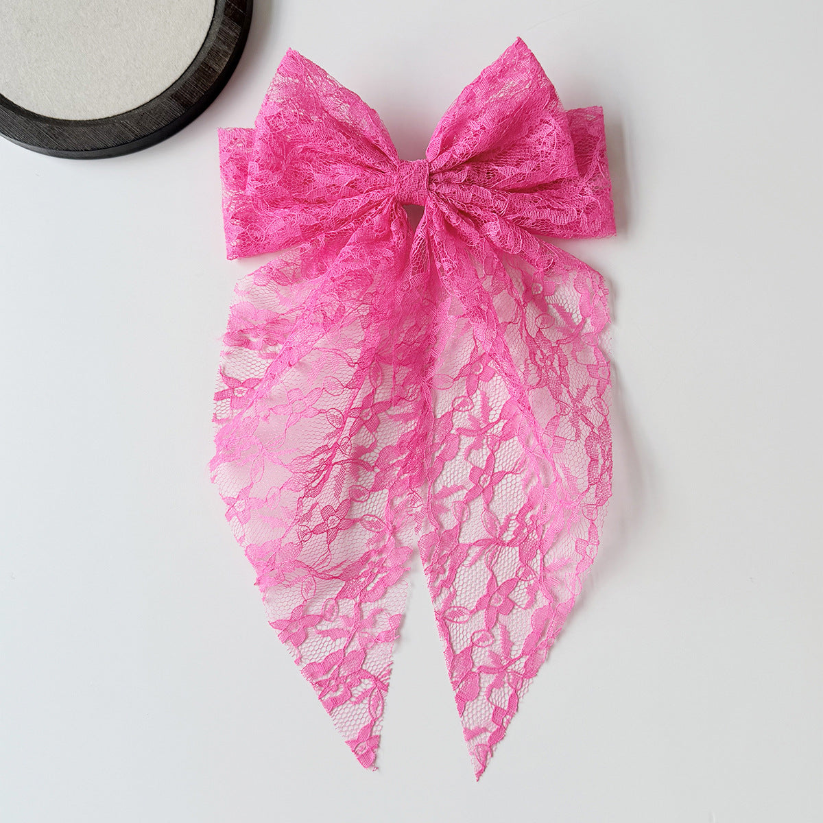Elegant Lace Bow Spring Hair Clip
