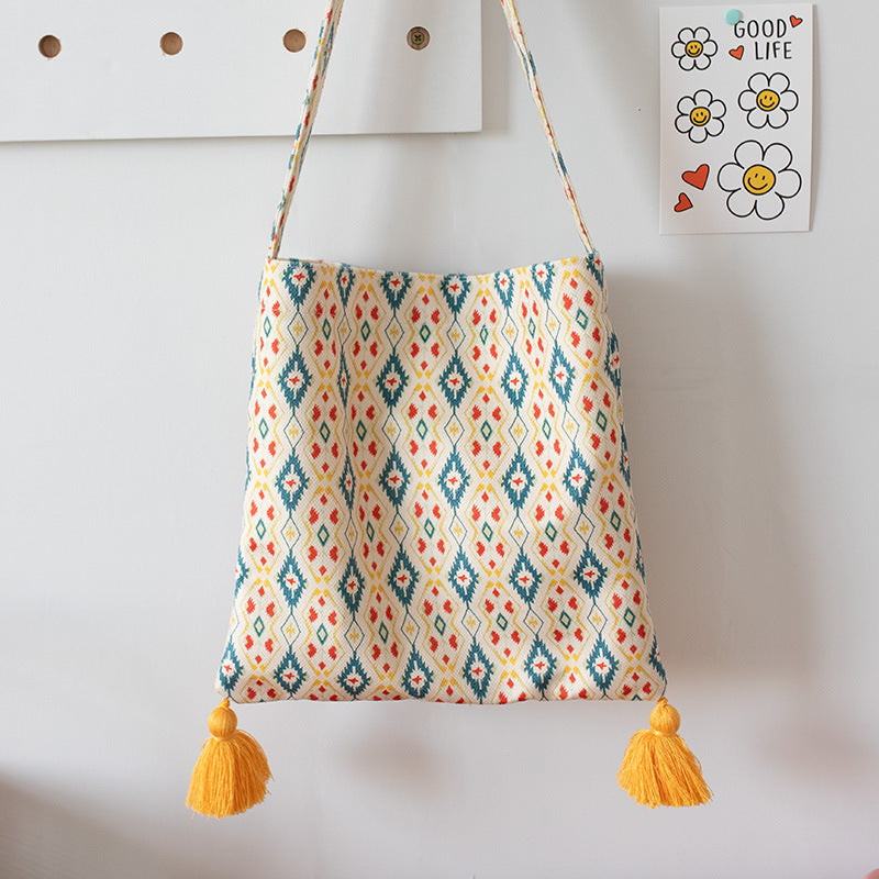 Ethnic Pattern Unique Artistic Canvas Shoulder Bag