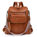 Women Retro Large Capacity Backpack, 2-Way Shoulder Crossbody Bag
