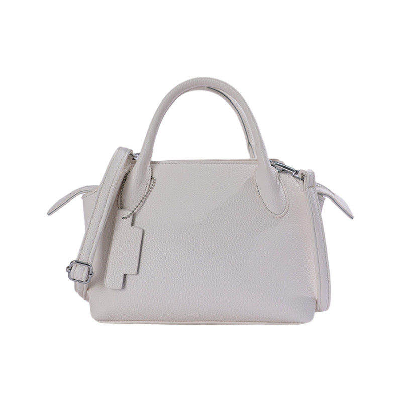 Compact Structured Shoulder Bag with Detachable Crossbody Strap