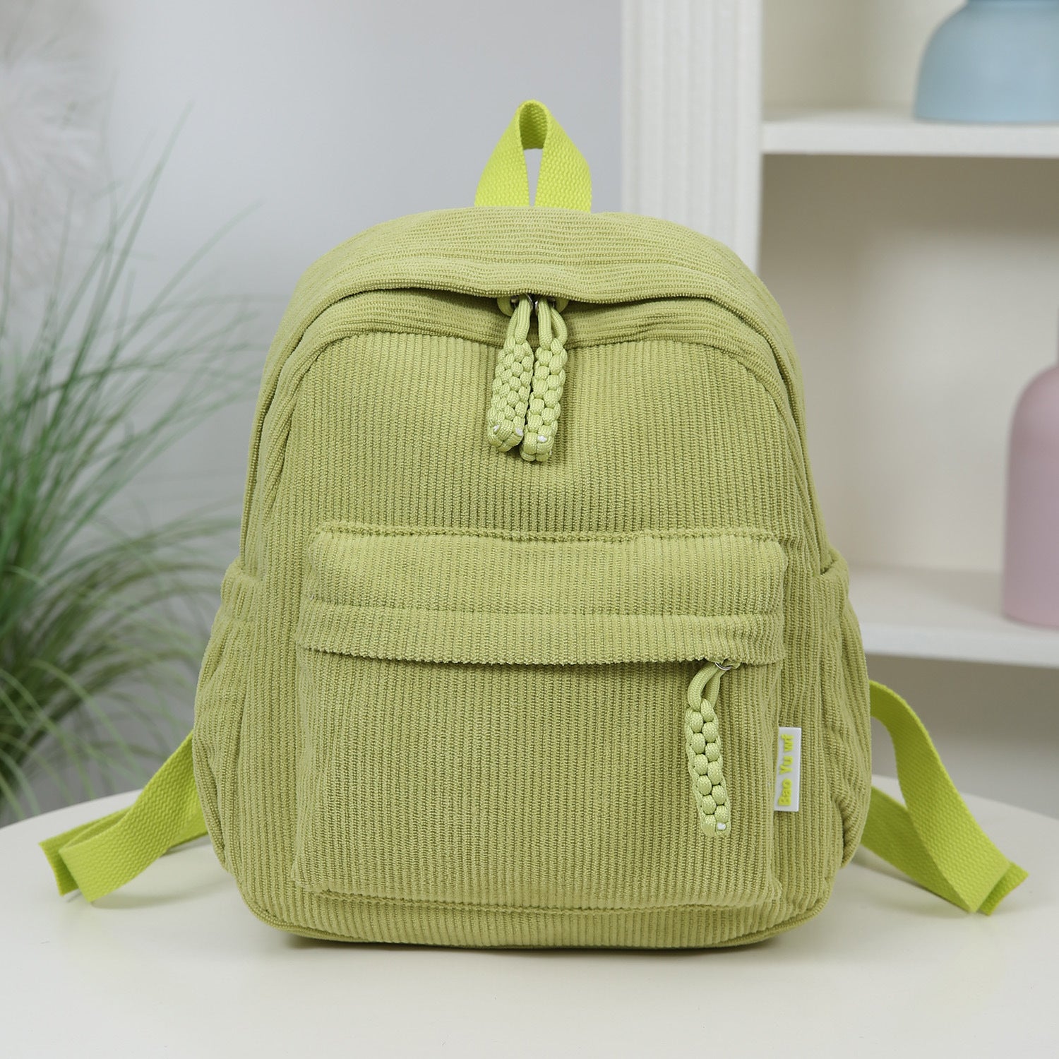 Women 2026 Corduroy Backpack, Mini Student School Bag