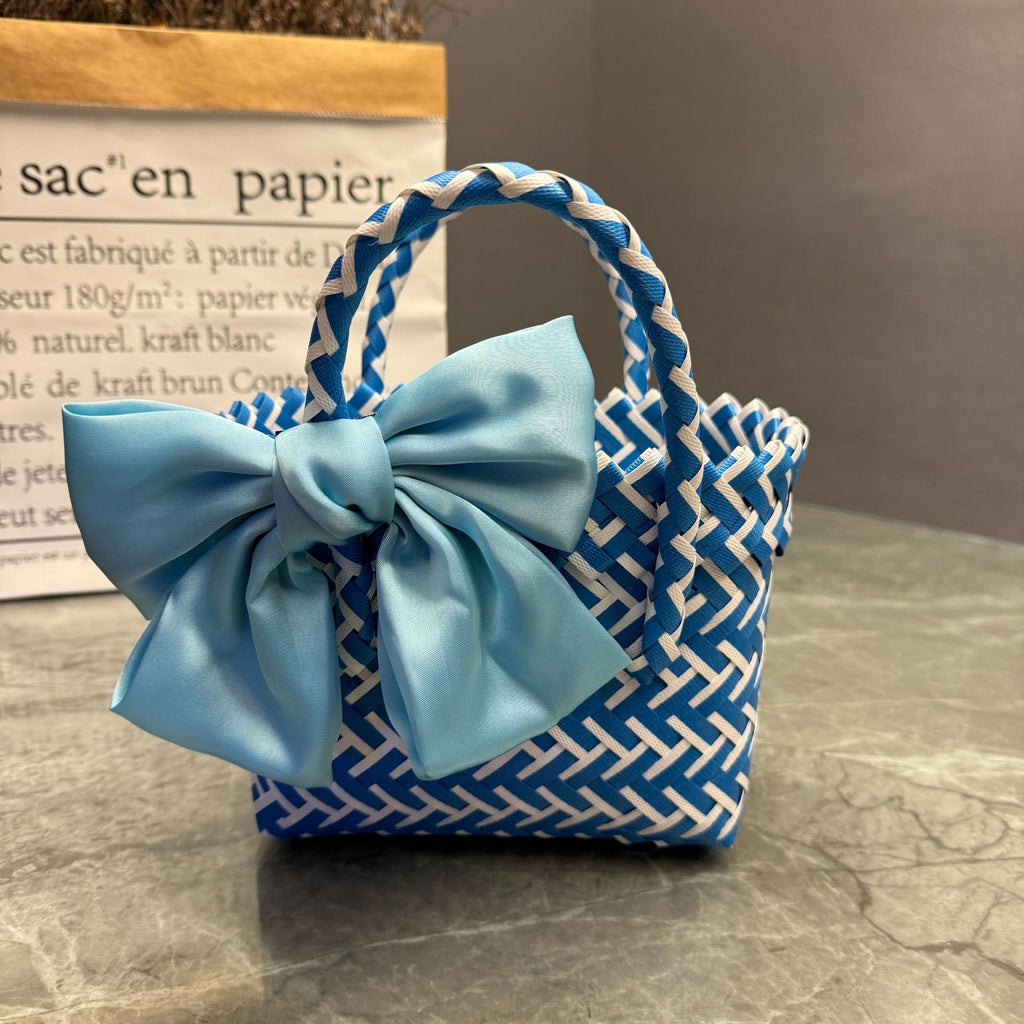 Plastic Woven Beach Basket Bag