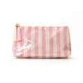 Glossy Striped PVC Tassel Travel Cosmetic Bag