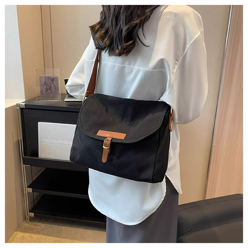 Vintage Canvas Messenger Crossbody Shoulder Bag