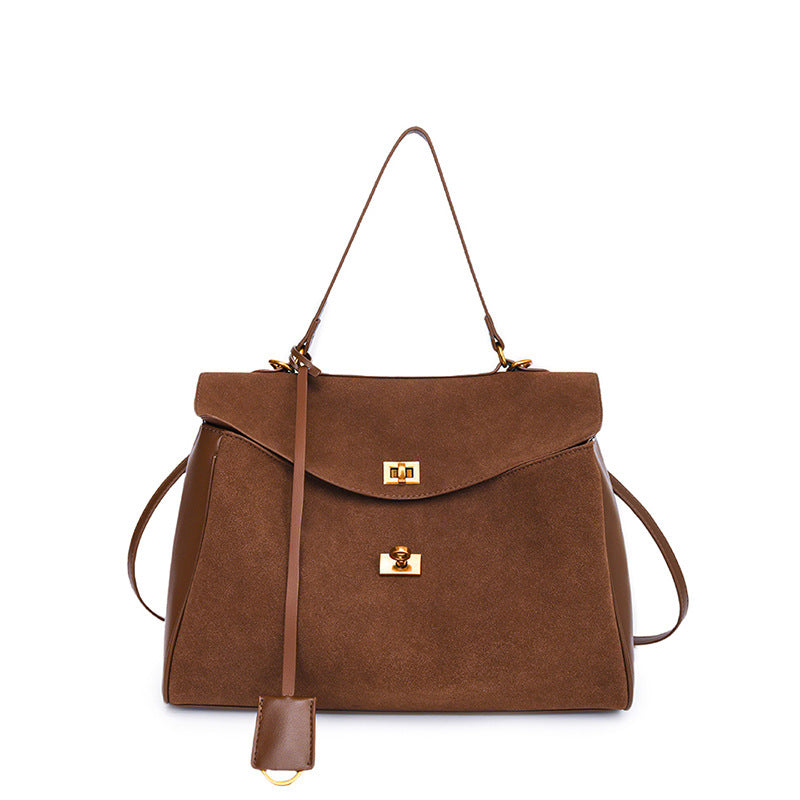 Retro Handbag with Gold Tone Hardware