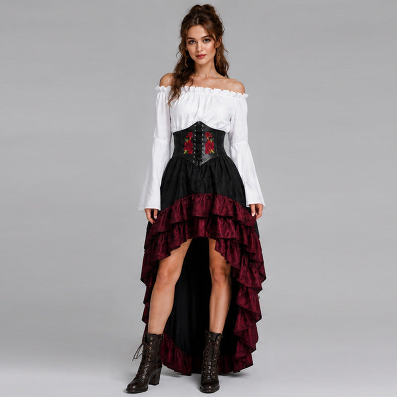 Halloween Gothic Renaissance High Low Dress