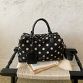 Retro Polka Dot Carryall with Strap