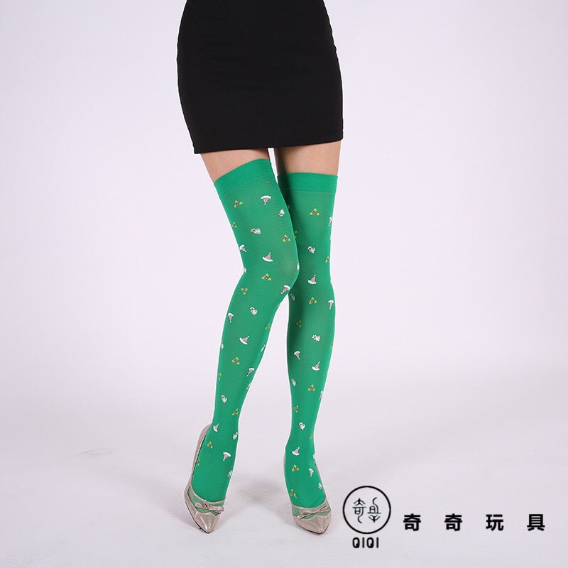 Christmas Halloween Party Knee high Socks Cosplay Apparel Accessories