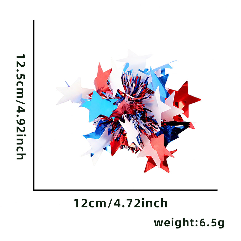 Independence Day Red White Blue Star Hairpin