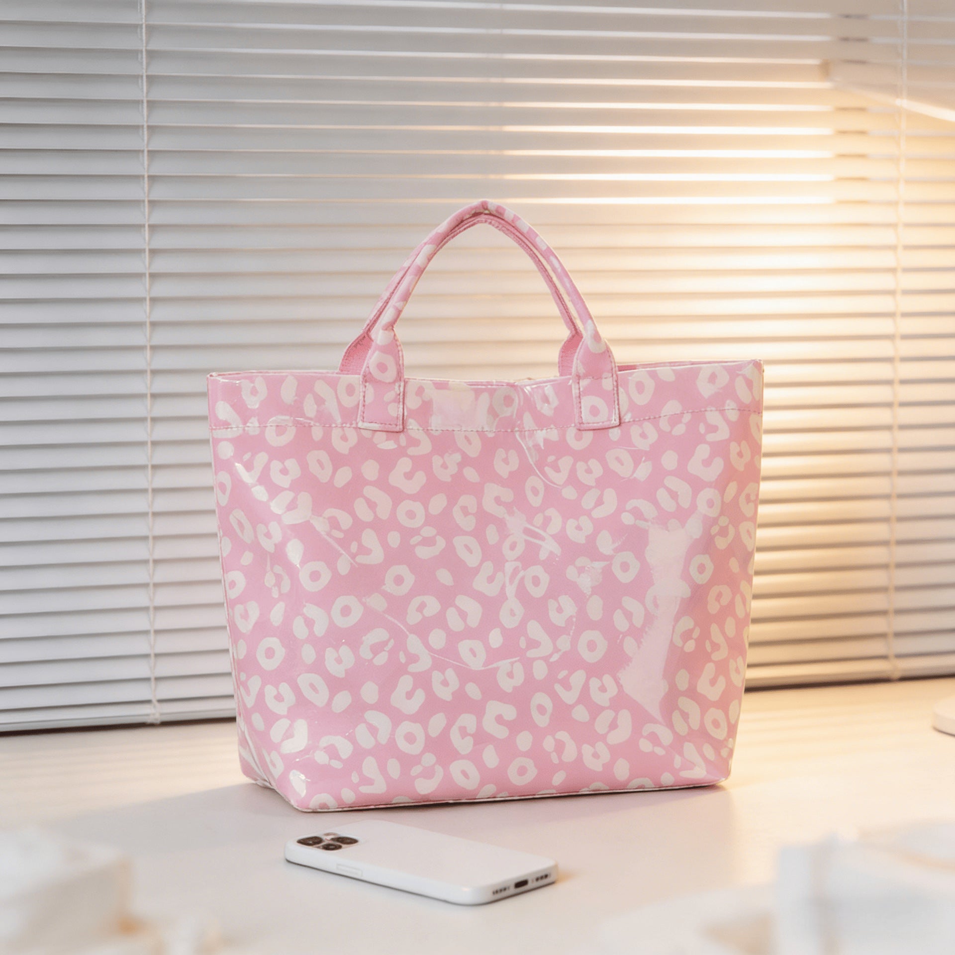 Leopard Print Large Tote Bag
