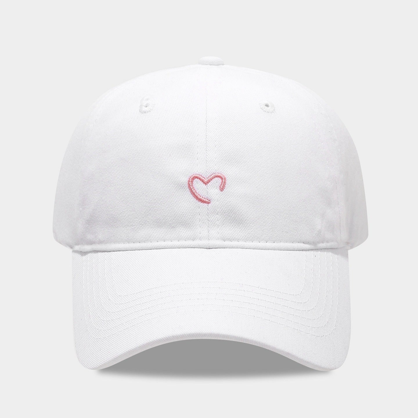 Literary Retro Embroidered Love Soft Peaked Cap