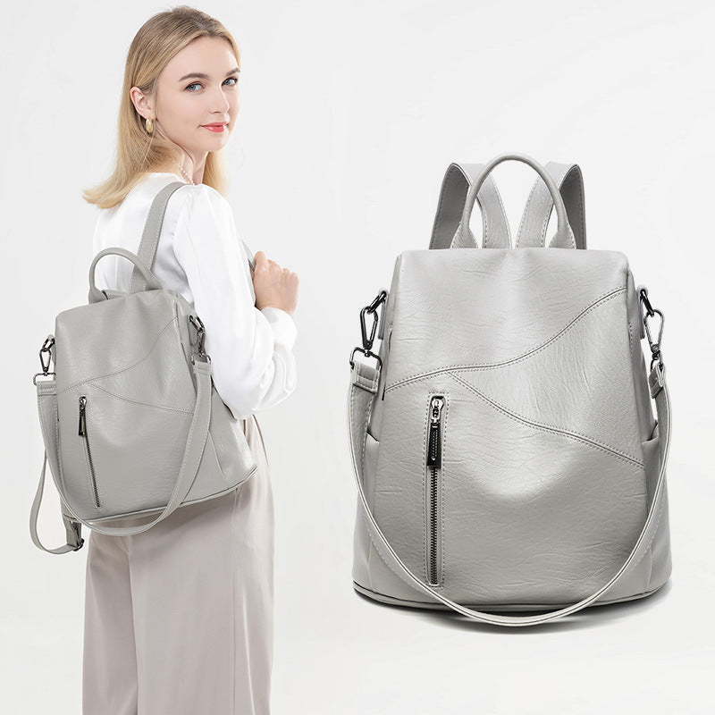 Korean Style Fashionable Backpack For Women, Simple And Easy To Wear, 2026 Spring New Product, Large Capacity Anti-Theft Backpack, Casual Travel Bag