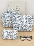 Cotton Floral Quilted Toiletry Bag