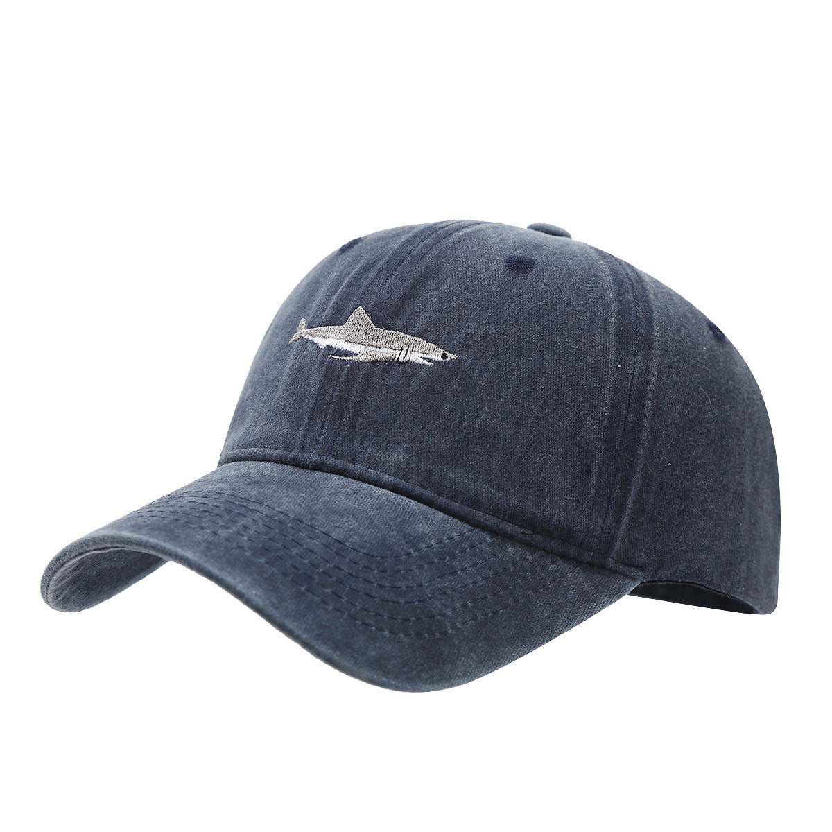 Washed Shark Retro Style Baseball Cap