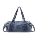 Women 2026 Punk Denim Bag, Large Capacity Crossbody Tote