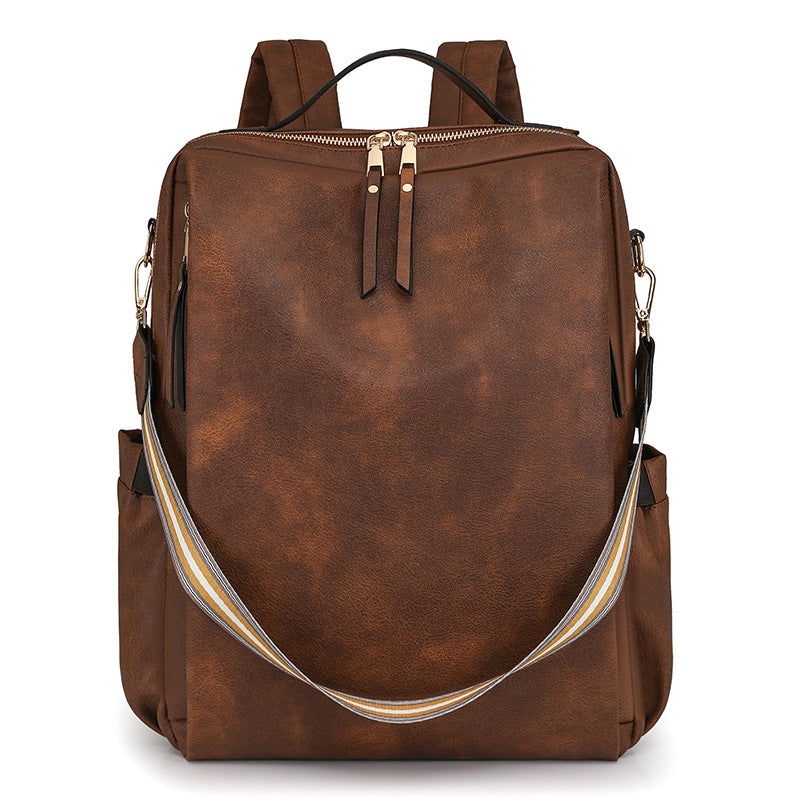 Women New Vintage Multifunctional PU Travel Backpack