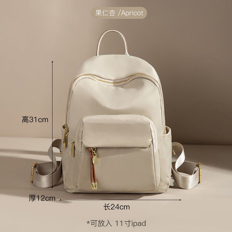 Korean Style Casual Commuting Computer Backpack For Women 2026 Spring And Summer Versatile Simple Oxford Cloth Travel Backpack Large Capacity