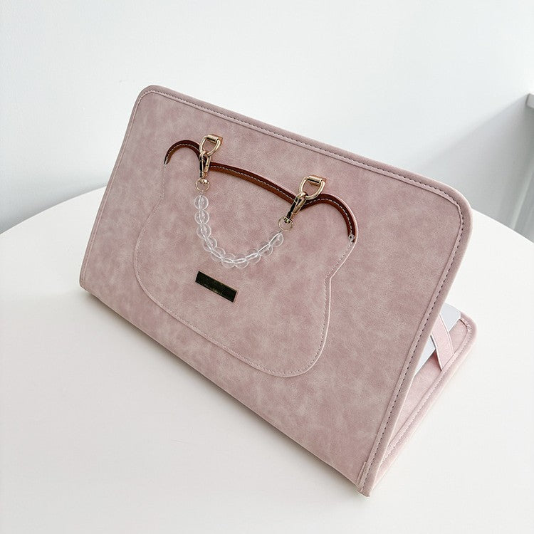Cute Bear Laptop Sleeve with Acrylic Bead Handle
