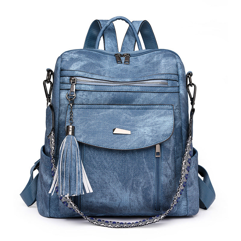 Women PU Casual Multi-Function Backpack, Spring Trend Mommy Bag