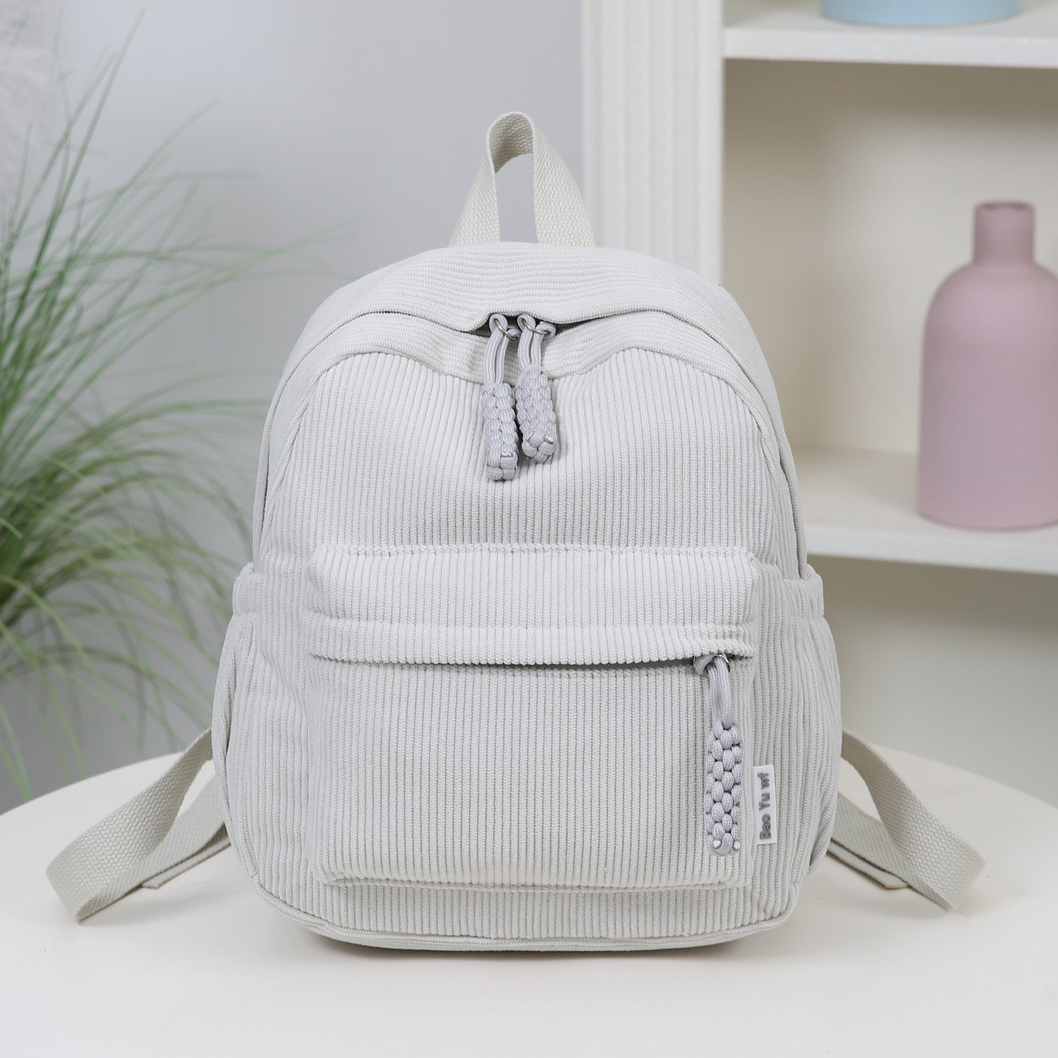 Women 2026 Corduroy Backpack, Mini Student School Bag