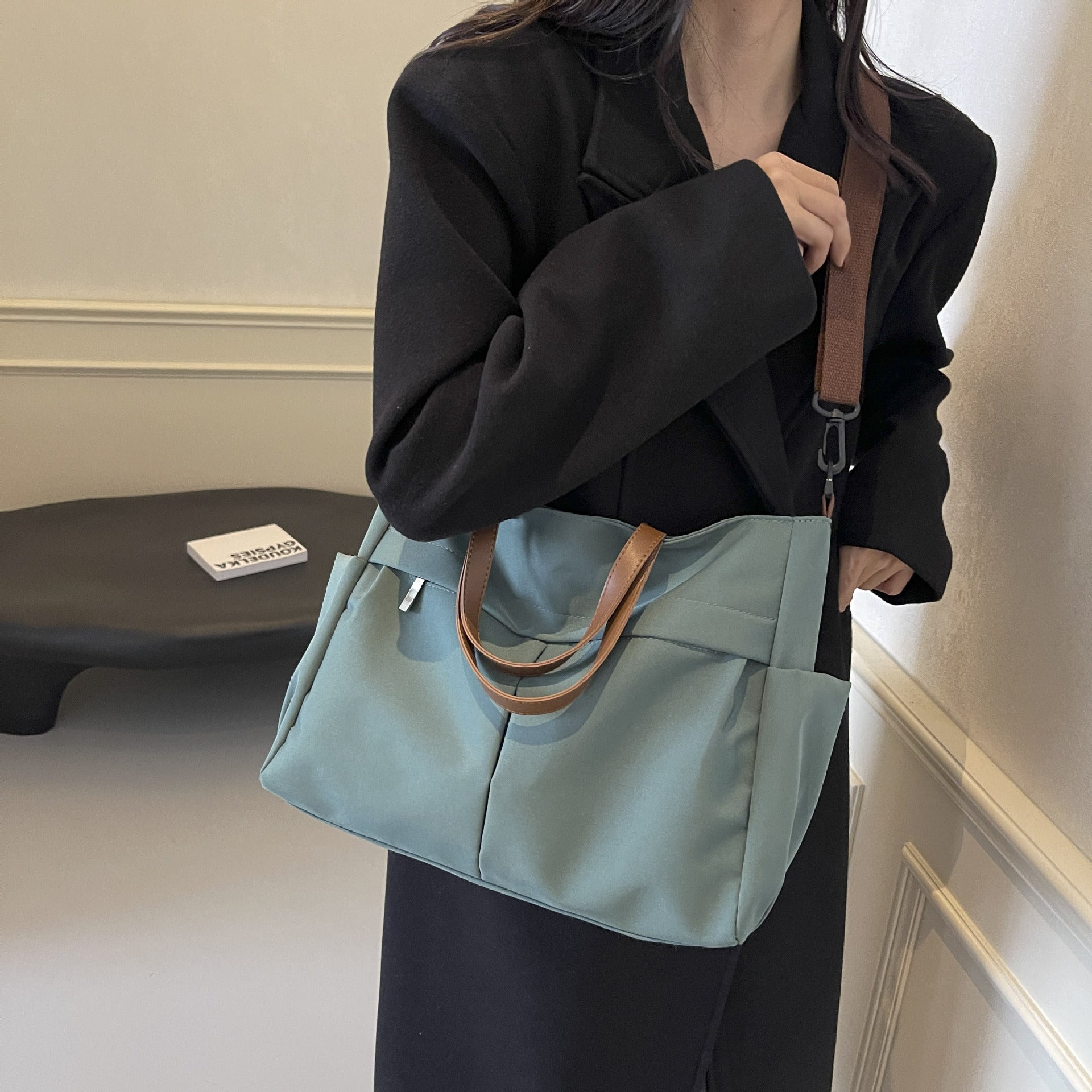 Casual Multi Pocket Everyday Convertible Shoulder Tote Bag