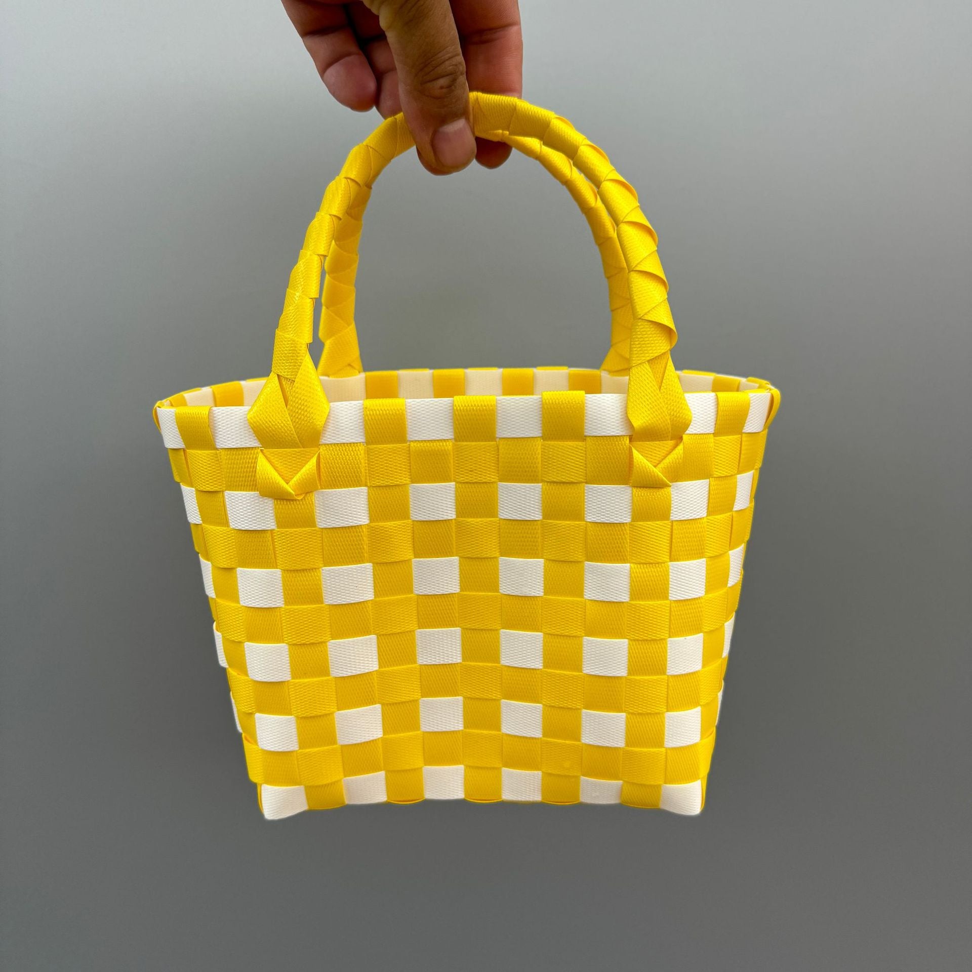 Plastic Woven Small Square Handbag Souvenir Bag