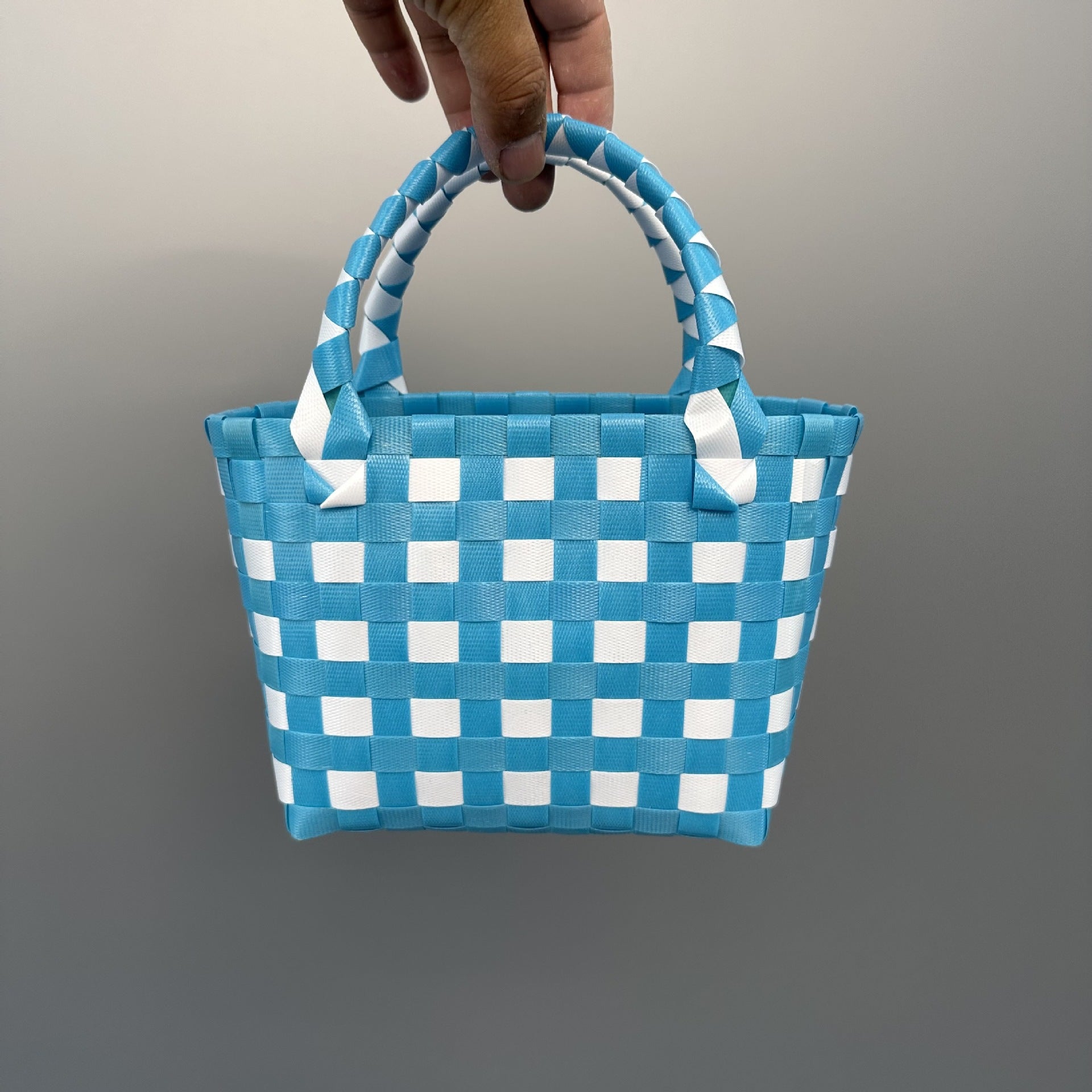 Plastic Woven Small Square Handbag Souvenir Bag