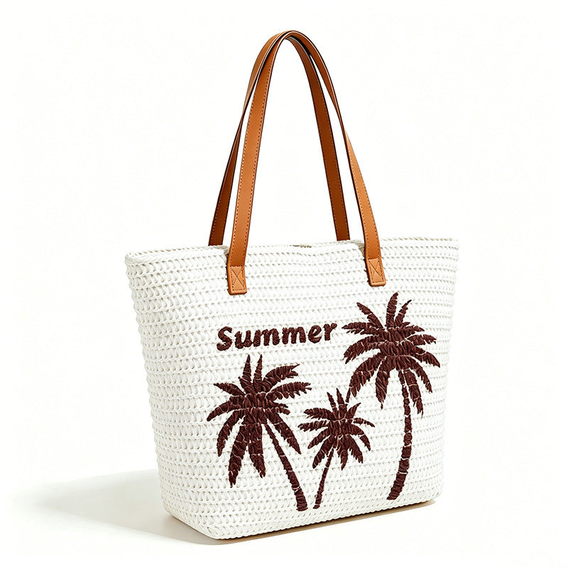 High End Versatile Straw Knitted Tote Bag