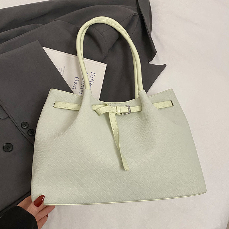 Spring Summer New Fashion Soft Minimalist Underarm Tote Commute Bag