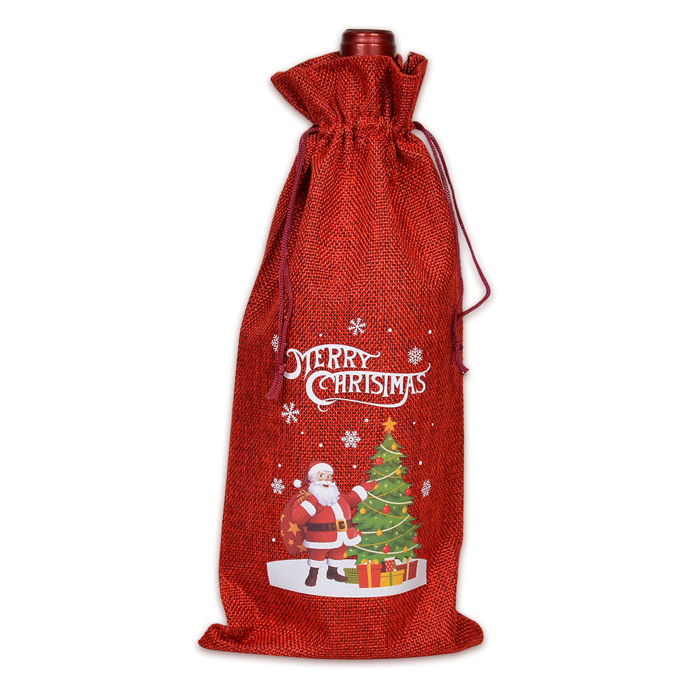 Buffalo Plaid Christmas Drawstring Holiday Gift Bags