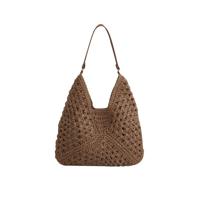 Summer Hollow Woven Straw Versatile Commuter Armpit Bag