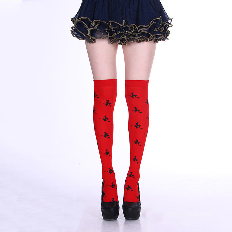 Christmas Halloween Party Knee high Socks Cosplay Apparel Accessories