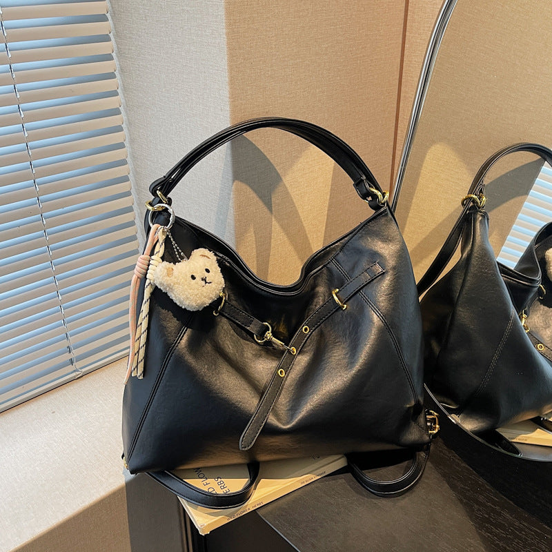 Soft Touch Shoulder Bag with Multiple Carry Options