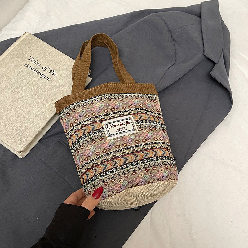 Handmade Vegetable Basket Lunch Bag for Office