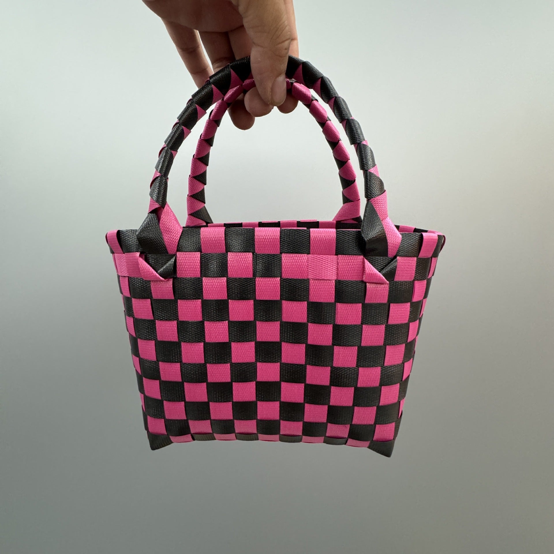 Plastic Woven Small Square Handbag Souvenir Bag