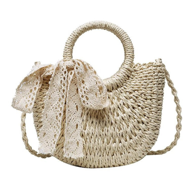 Women Straw New Fashion Shoulder Crossbody Versatile Handheld Bag
