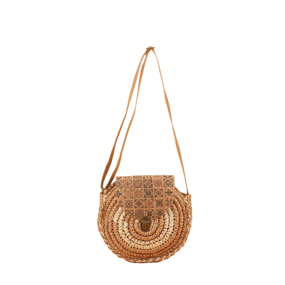 Women Straw Woven Crossbody Shoulder Mobile Phone Coin Purse Bag