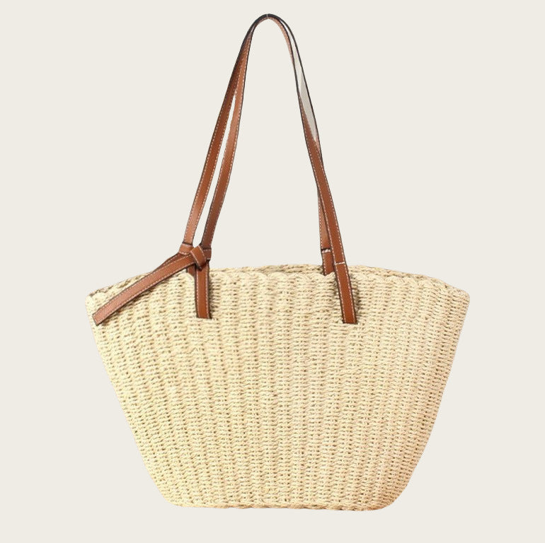 Women Fresh Hand-Woven Handbag, Literary Holiday Style Shoulder Bag