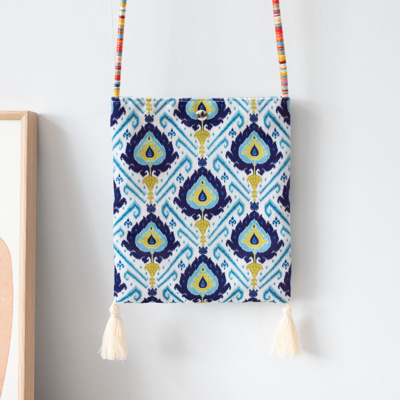 2026 Spring Summer New Ethnic Artistic Phone Crossbody Cloth Bag